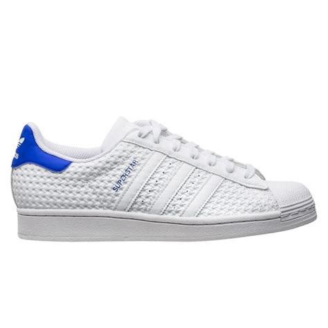 witte adidas met blauw